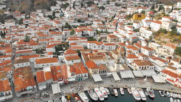 View of the embankment of Hydra Island