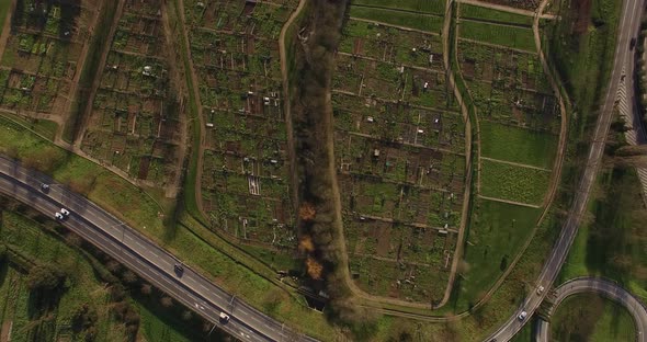 Aerial View of Vegetable Farm