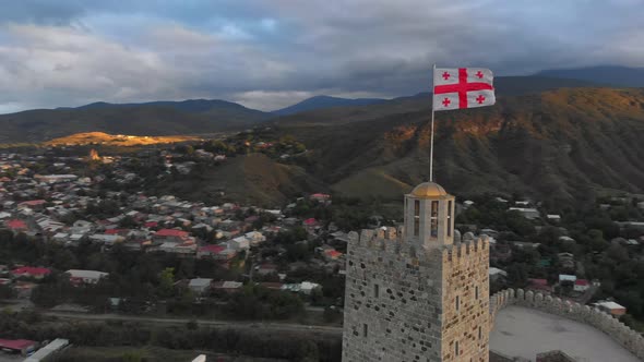 Aerial View at the Renovated Rabati Castle in Akhaltsikhe