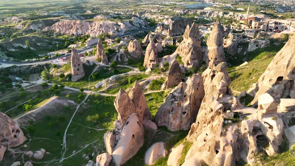 The best landscapes of Cappadocia aerial view 4 K