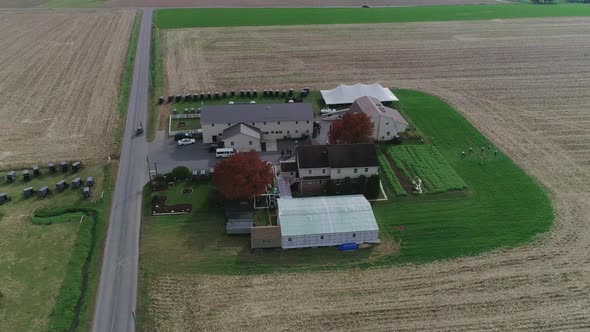 Amish Wedding in an Amish Farm Captured by a Drone