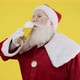 Santa Claus drinking a glass of beer. Rest time. Alcoholic drink at the holidays. - VideoHive Item for Sale