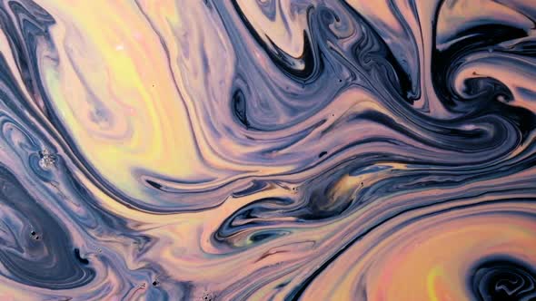 Abstract Psychedelic Background. Ink Slowly Float in Milk Slow Motion