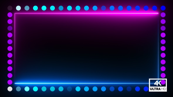 Blue & Purple Neon Lights Border Abstract Glow TikTok Trend Background