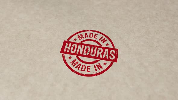 Made in Honduras stamp and stamping