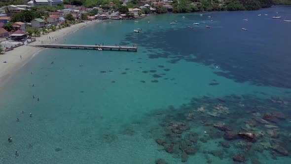 Martinique Island and Beach Aerial View in Caribbean Islands