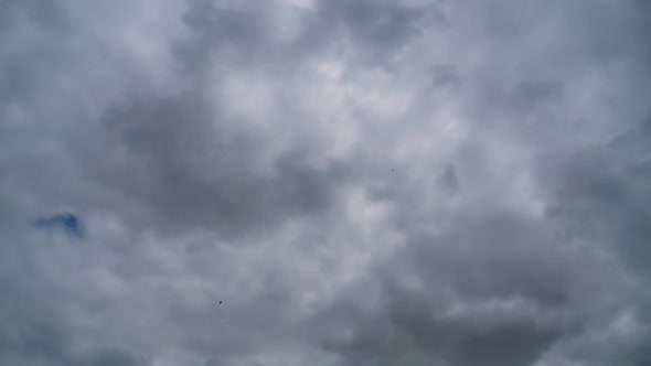 Storm Clouds Are Moving in Sky, Timelapse.