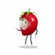Strawberry Groovy Dance on White Background - VideoHive Item for Sale