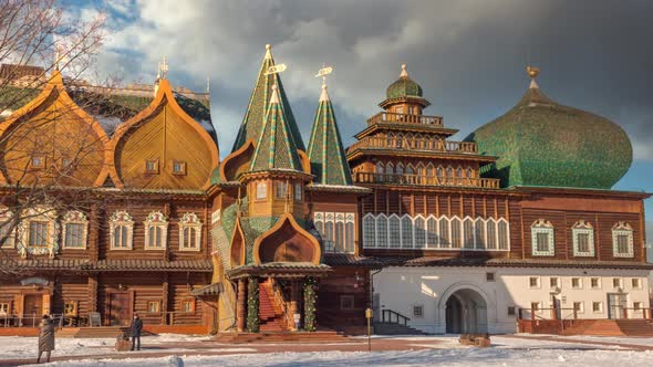 The wooden palace of Tsar Alexei Mikhailovich. Kolomenskoye park, Moscow, Russia