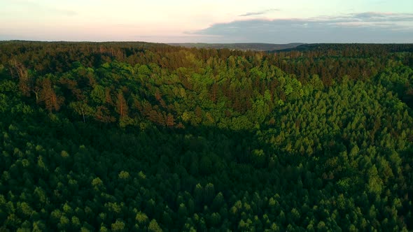 Above National Park On Sunset