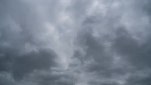 Storm Clouds Are Moving in Sky, Timelapse.