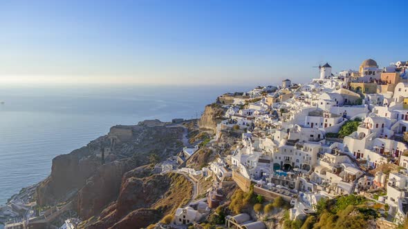 Sunset Over Thira Island