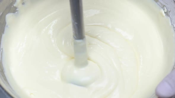 Fast Stirring Batter Close Up