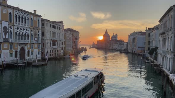 Basilica Santa Maria della Salute Church in Grand Canal, Venice