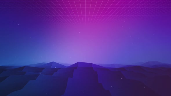 80s Retro Sci-Fi Background 01