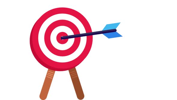 Arrow Hitting the Goal target animation