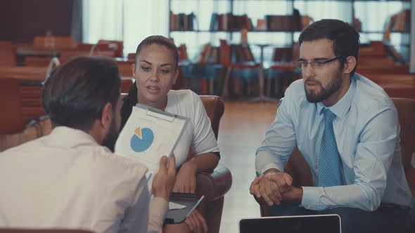 Business people at the meeting 