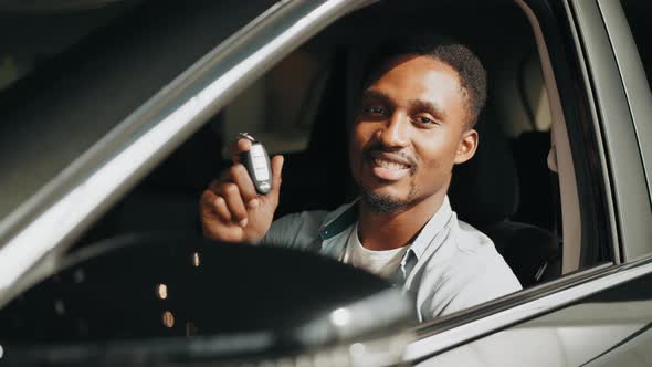 Happy Auto Owner Buying Transport at Modern Salon