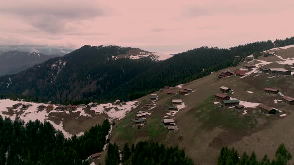 Snow and Houses in the Plateau