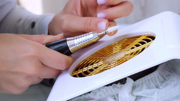 Female Hands Making Manicure