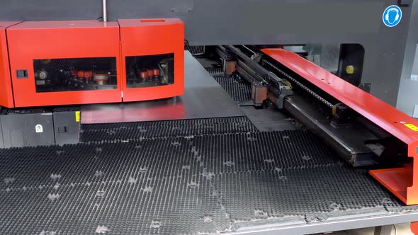 Rotation CNC Punching Nibbling Machine in Action