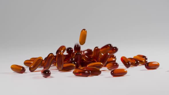 Vitamins and supplements fall in slow motion