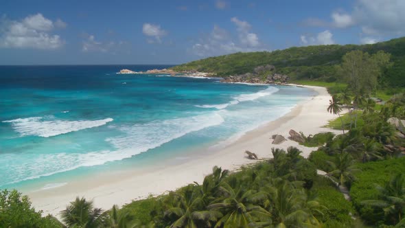 Island Wide Sand Beach From Hillside