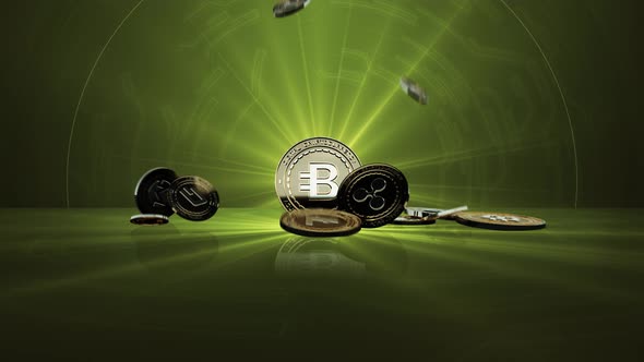 09 - 9 BYTECOIN Cryptocurrency Background 4K