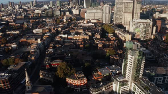 Aerial View of City of London United Kingdom