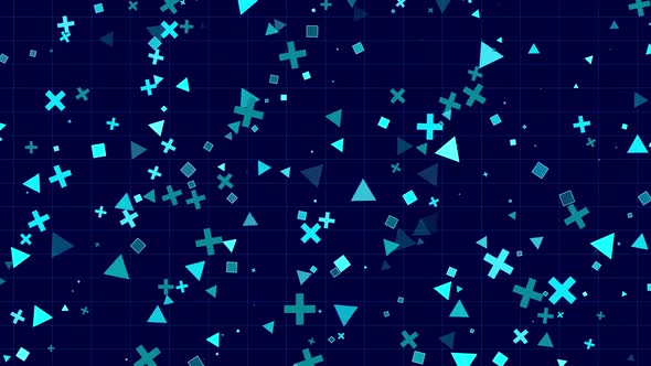 abstract blue shapes moving background