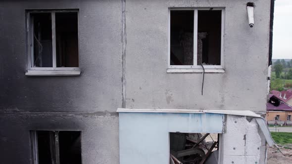 Residential Building Destroyed By the War in Ukraine Borodyanka Bucha District