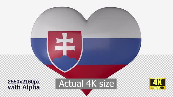 Slovakia Flag Heart Spinning