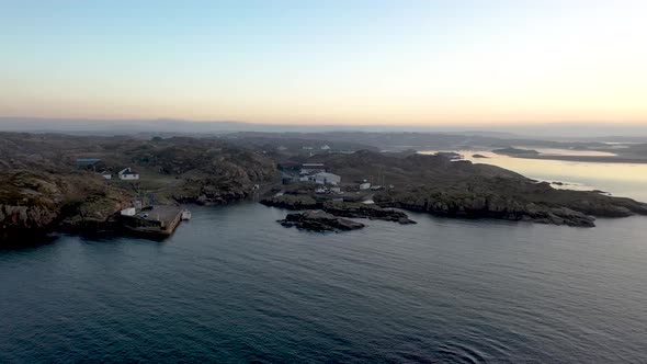 Aerial View of Kincasslagh in County Donegal  Ireland