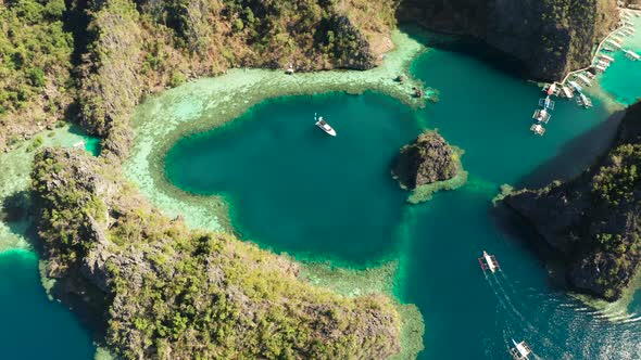 Seascape with Lagoons and Turquoise Water