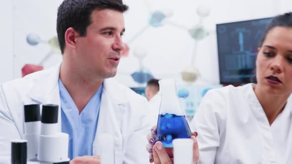 Team of Female and Male Researcher in the Laboratory