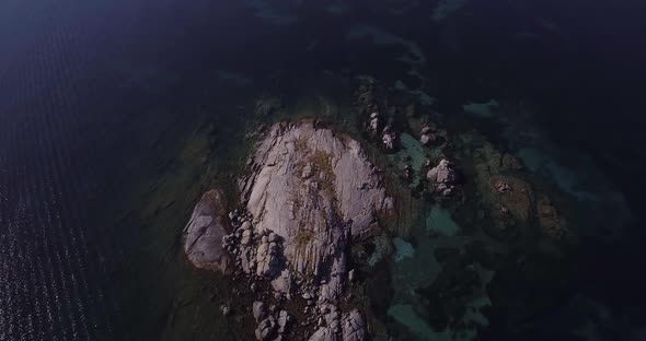 A View On A Tiny Stone Island In The Middle Of Mediterranean Sea In Sardinia