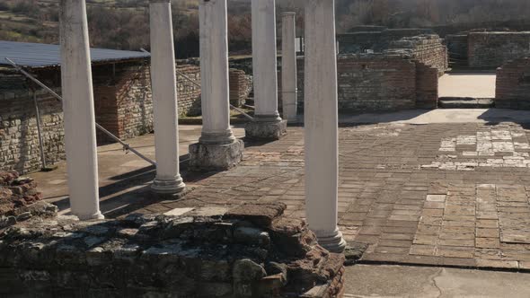 GAMZIGRAD, SERBIA - DECEMBER 25, 2017 UNESCO World Heritage Site of Felix Romuliana built by Roman E