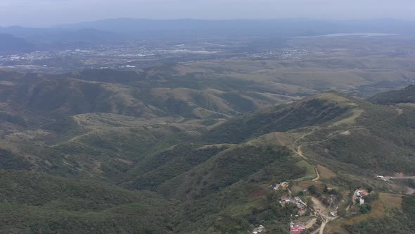 Aerial: Cristo Rey, cerro cubilete, Guanajuato Mexico, drone view