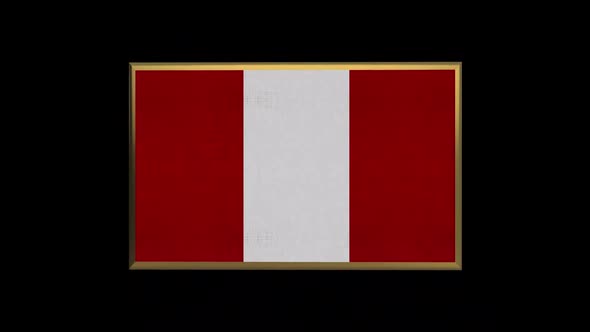 Peru 3D Flag