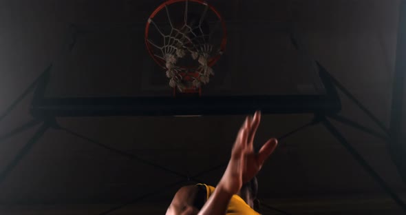 Sportsman playing basketball