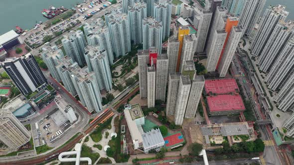 Top view of Hong Kong residential district