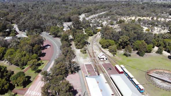 Aerial View of a Train Station in Australia