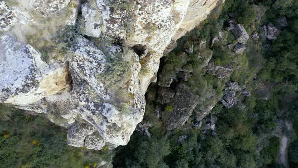 Ihlara Valley Canyon View From Air During Sunrise