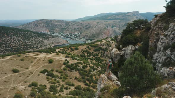 Aerial View of Nature Lanscape in Balaklava