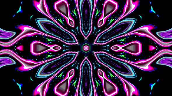 Bright abstract light governing full color, kaleidoscope for background