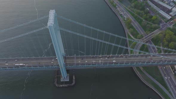 Aerial View of the VerrazanoNarrows Bridge