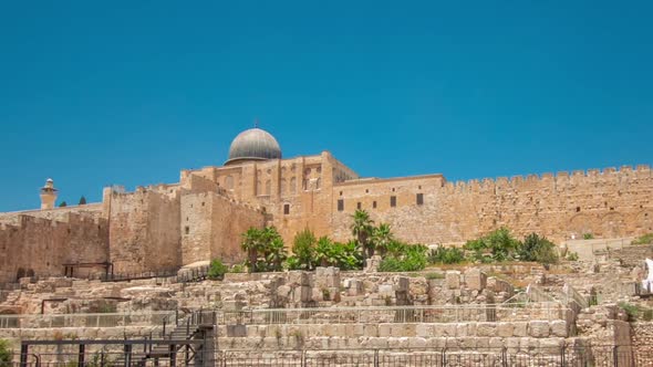 AlAqsa Mosque Timelapse Hyperlapse  Third Holiest Place in Islam Jerusalem Israel