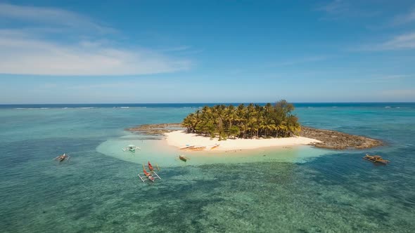 Beautiful Tropical Island with Beach. Guyam Island, Philippines