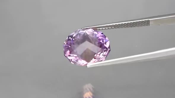 Ametrine Rose Cut Natural Gemstone Octagon Shape Isolate on White Background