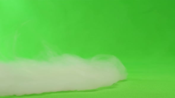Smoke on Green Chroma Key Background alt